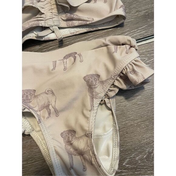 Kate Quinn Bulldog Ruffled Two Piece Swimsuit - Picture 2 of 5